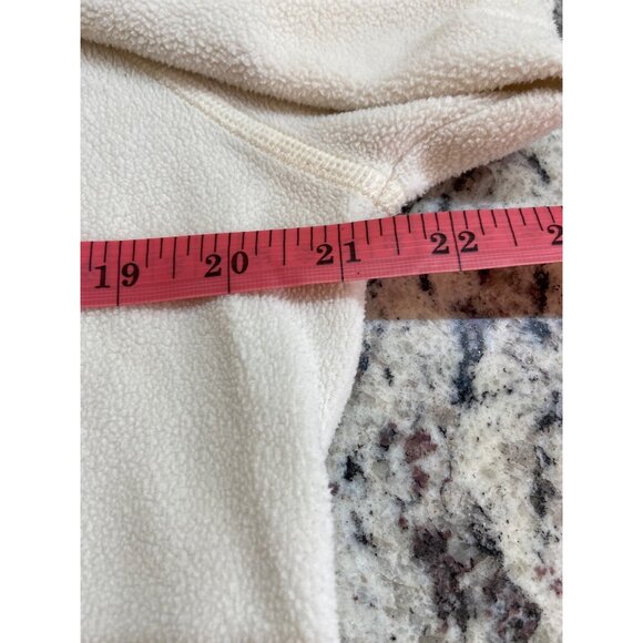 L.L. Bean Large White Pullover Top 1/4 Zip Fleece Cozy Gorpcore Outdoor - Picture 11 of 13